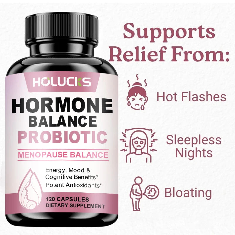 Hormone Balance Support Capsules – Women's Wellness Formula with L-Arginine, L-Tyrosine & Herbal Blend, 120 Capsules
