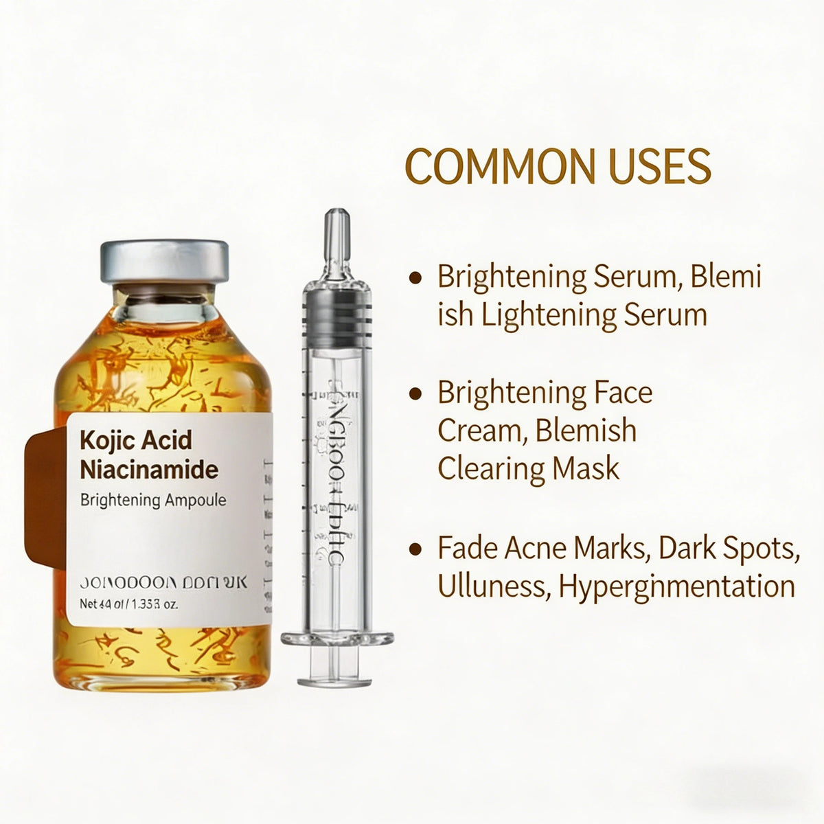 Kojic Acid & Turmeric Facial Serum 30ml – Hydrating Skincare with Niacinamide for a More Even-Looking Complexion