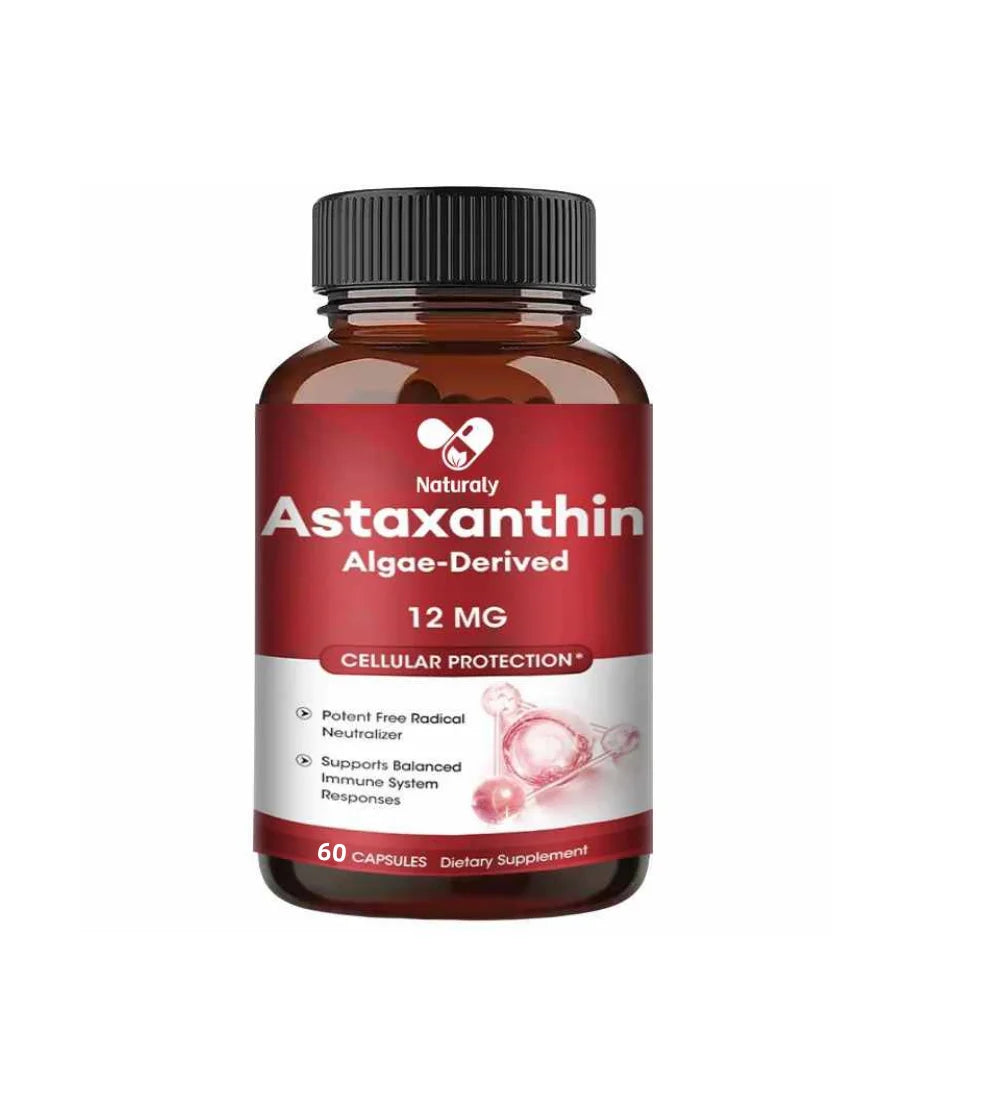 Astaxanthin 12mg Capsules – Antioxidant Support for Heart, Eye, Skin & Joint Health