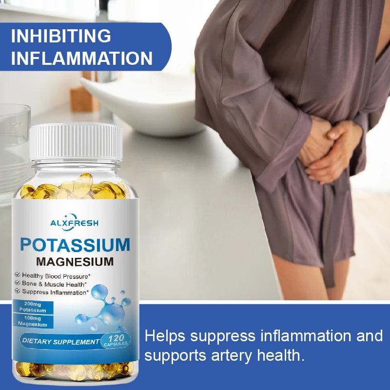 ALXFRESH Potassium & Magnesium Capsules – Daily Mineral & Wellness Supplement