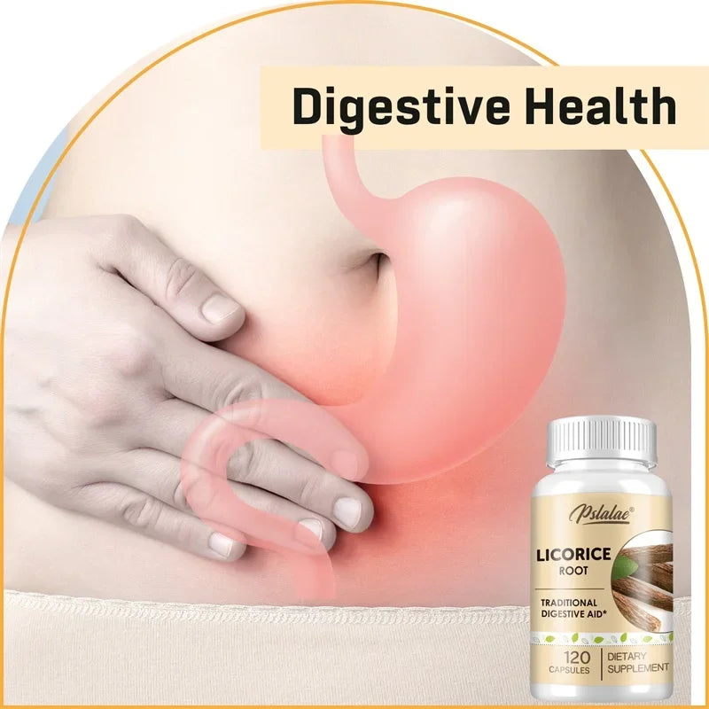 PSLALAE Licorice Root Capsules – Daily Digestive, Antioxidant & Heart Health Support