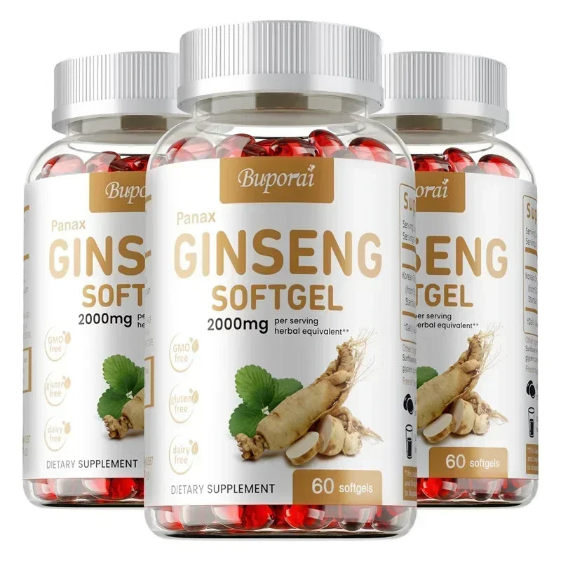 XEMENRY Red Panax Korean Ginseng Capsules – Daily Energy, Immune & Mental Focus Support