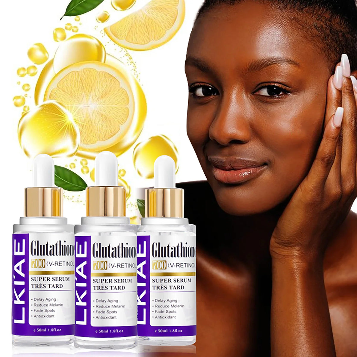 Glutathione Facial Serum 50ml – Hydrating Skincare with Retinol & Niacinamide for a More Even-Looking Complexion