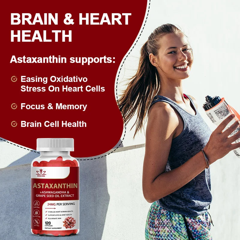 Astaxanthin 24mg Softgel Capsules – Antioxidant Supplement