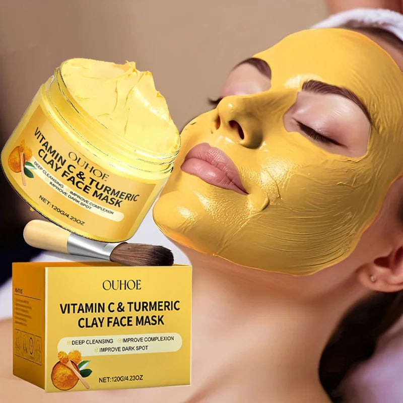 Vitamin C & Turmeric Facial Mask – Deep Cleansing, Exfoliating & Skin-Refreshing Wash-Off Mask