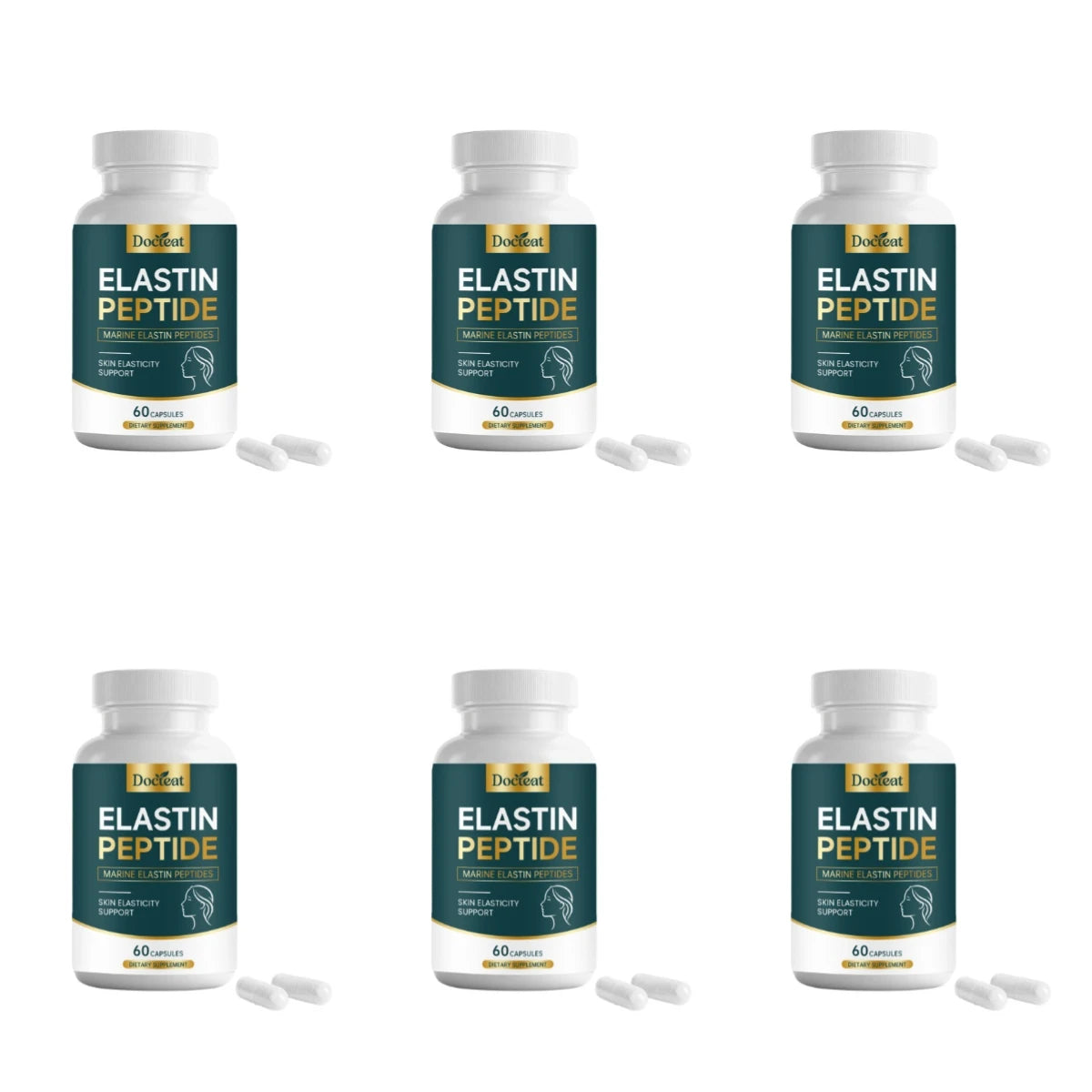 Marine Elastin Peptide Capsules – Skin Wellness Supplement, 60 Capsules