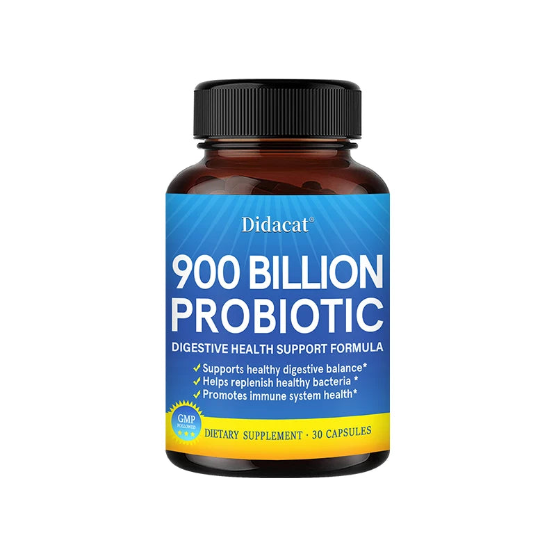 900 Billion Probiotic Capsules – Digestive Health, Gut Flora Balance & Immune Support