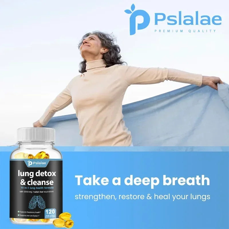 Pslalae 15-in-1 Lung Health Formula – Respiratory, Immune & Daily Breathing Support Capsules