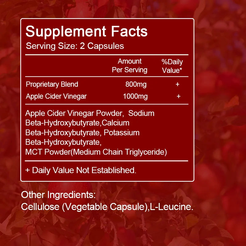 ALXFRESH Apple Cider Vinegar 1000mg Capsules – Digestive Health & Daily Wellness Supplement