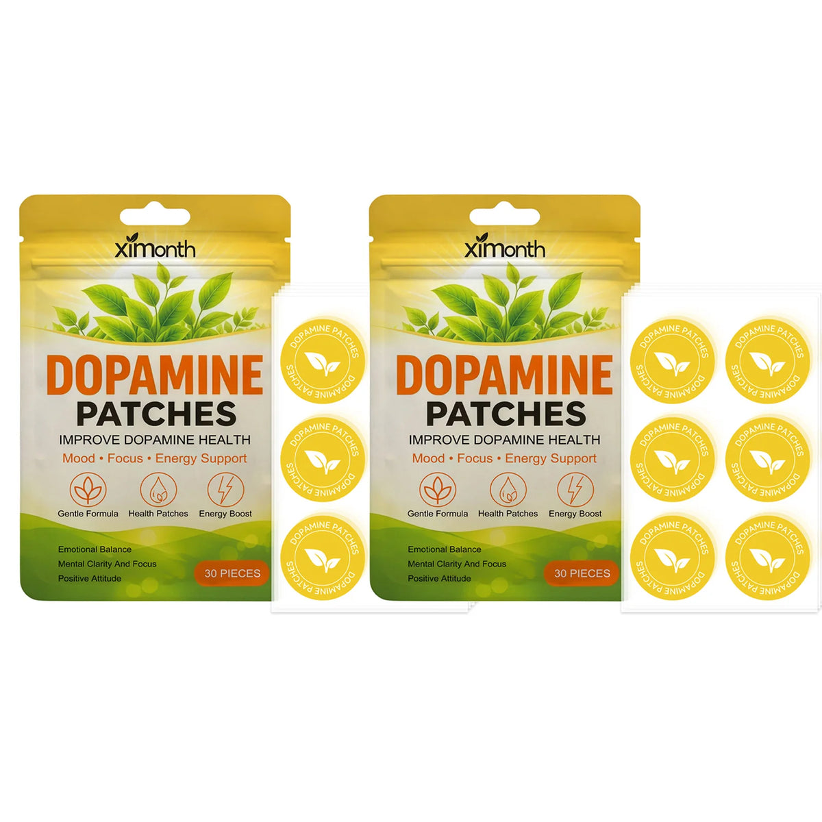 Mood Support Patches – 30 Adhesive Patches for Daily Wellness