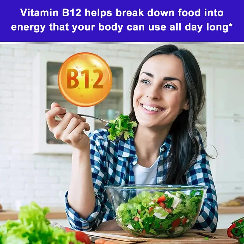 ALXFRESH Vitamin B12 Capsules – Daily Energy, Brain & Nervous System Support Supplement