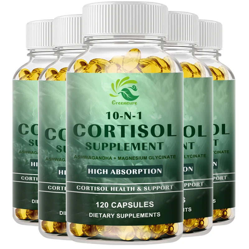 Stress Support Capsules with Ashwagandha, L-Theanine & Magnesium – 60 or 120 Capsules