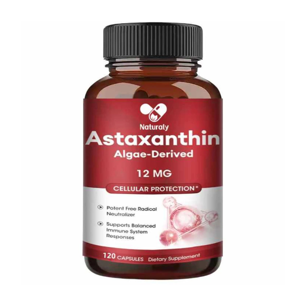 Astaxanthin 12mg Capsules – Antioxidant Support for Heart, Eye, Skin & Joint Health
