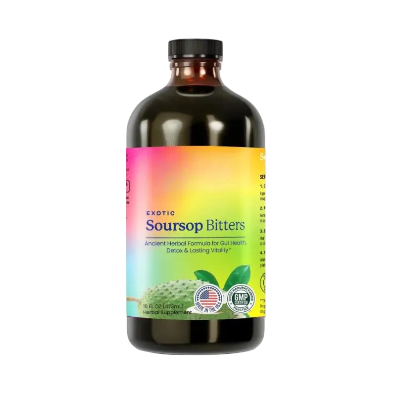 Soursop Bitters Liquid 473ml – Herbal Blend with Guanabana, Moringa, Black Seed & Ginger