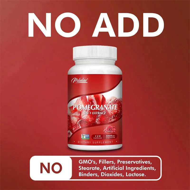 PSLALAE Pomegranate Fruit Extract Capsules – Daily Antioxidant, Immune & Heart Health Support
