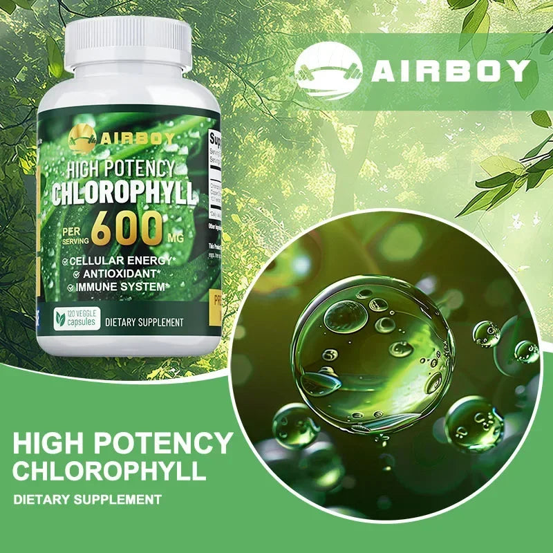 XEMENRY Chlorophyll 600mg Capsules – Daily Immune, Energy & Natural Freshness Support
