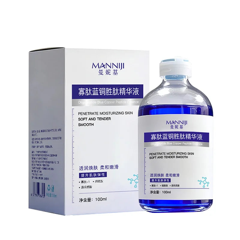 Blue Copper Peptide Facial Essence 100ml – Lightweight Hydrating Serum for Smooth, Fresh-Looking Skin