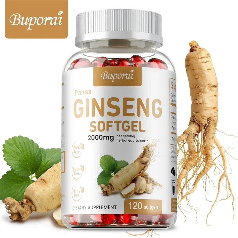 XEMENRY Red Panax Korean Ginseng Capsules – Daily Energy, Immune & Mental Focus Support
