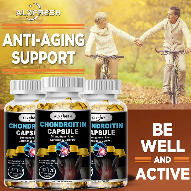 Alxfresh Glucosamine Chondroitin MSM with Turmeric & Vitamin D – Joint Support, Bone Health, Mobility & Calcium Absorption Supplement