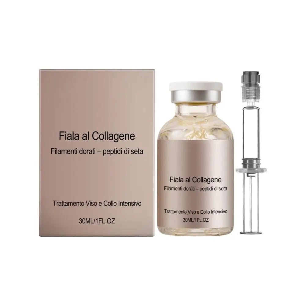 Golden Thread Collagen Ampoule Serum 30ml – Hydrating Silk Peptide Facial Essence for Face & Neck