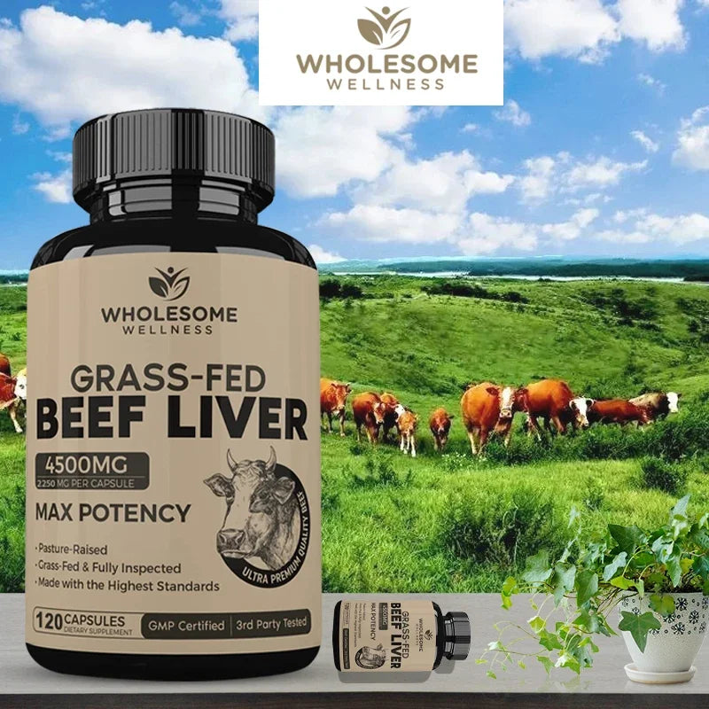 Grass Fed Beef Liver Capsules – New Zealand Freeze-Dried Liver for Energy, Iron, Heart, Brain & Immune Support