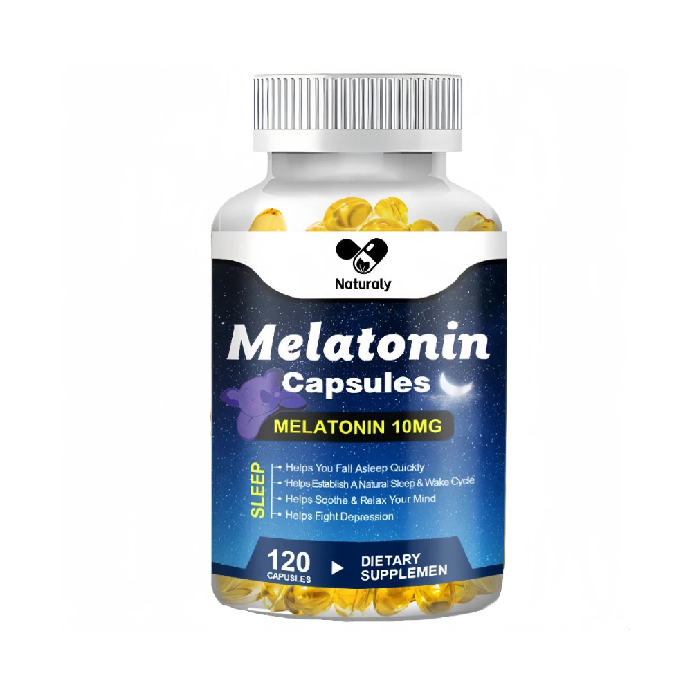 Melatonin Capsules – Natural Sleep Support, Relaxation & Jet Lag Relief
