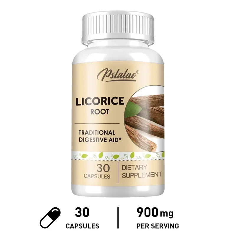 PSLALAE Licorice Root Capsules – Daily Digestive, Antioxidant & Heart Health Support