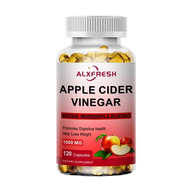 ALXFRESH Apple Cider Vinegar 1000mg Capsules – Digestive Health & Daily Wellness Supplement