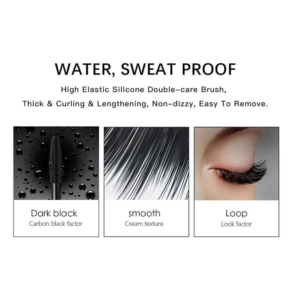 4D Silk Fiber Mascara 5g – Waterproof Black Mascara for Length, Volume & Curl
