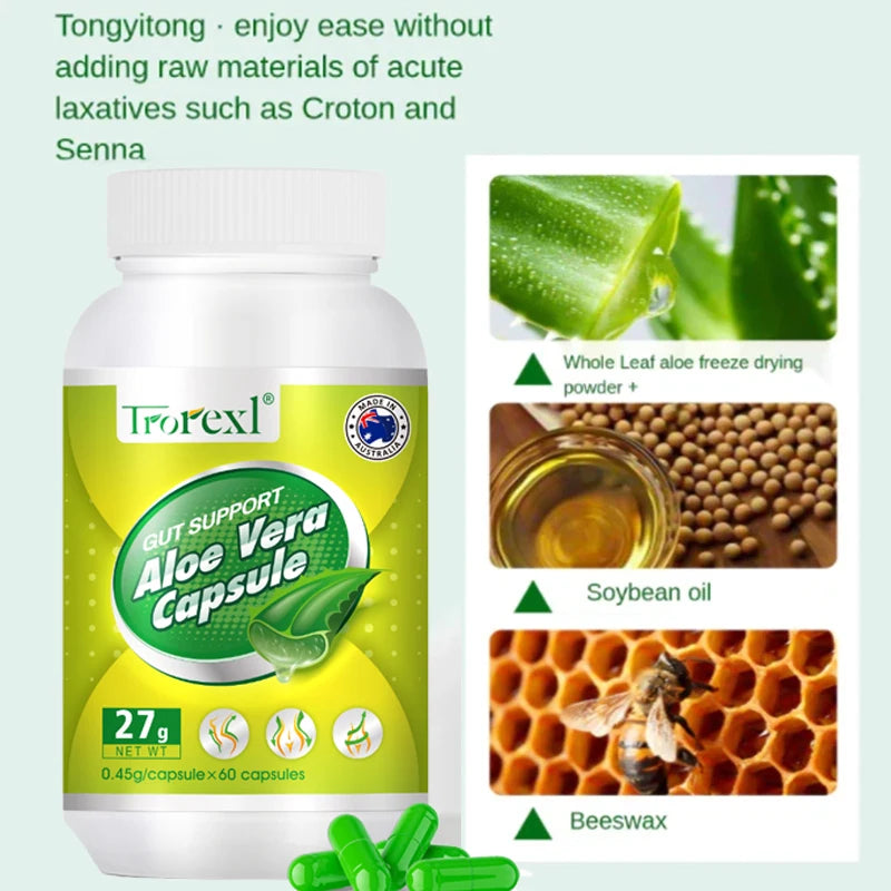 Aloe Vera Capsules – Herbal Supplement, 60 Capsules