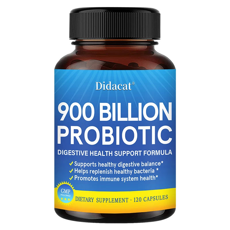 900 Billion Probiotic Capsules – Digestive Health, Gut Flora Balance & Immune Support