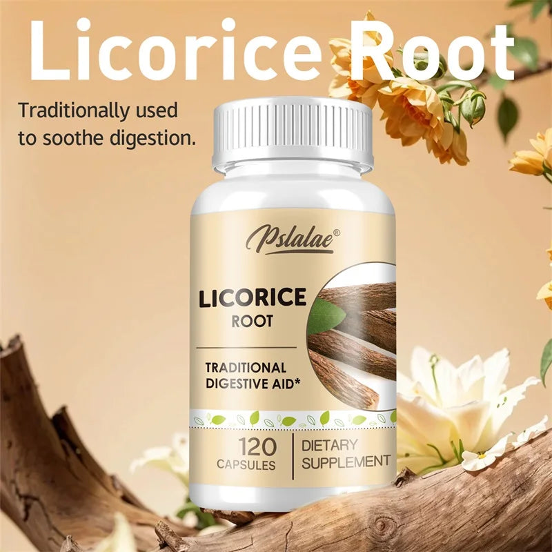 PSLALAE Licorice Root Capsules – Daily Digestive, Antioxidant & Heart Health Support