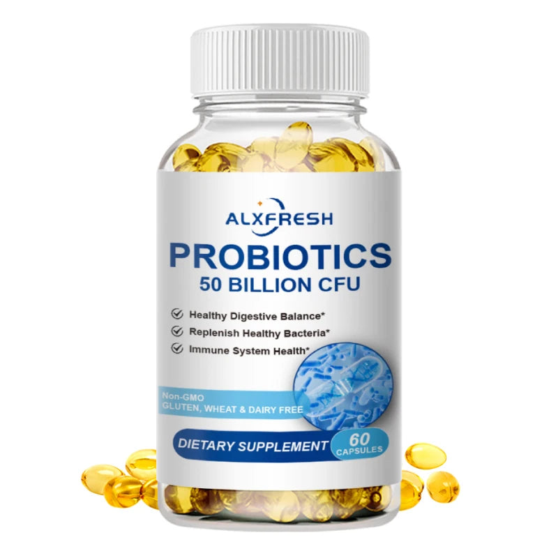 ALXFRESH Probiotic Capsules – Daily Digestive Health & Gut Wellness Supplement