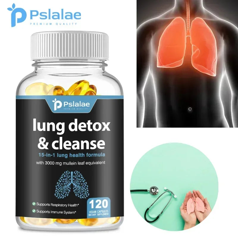 Pslalae 15-in-1 Lung Health Formula – Respiratory, Immune & Daily Breathing Support Capsules