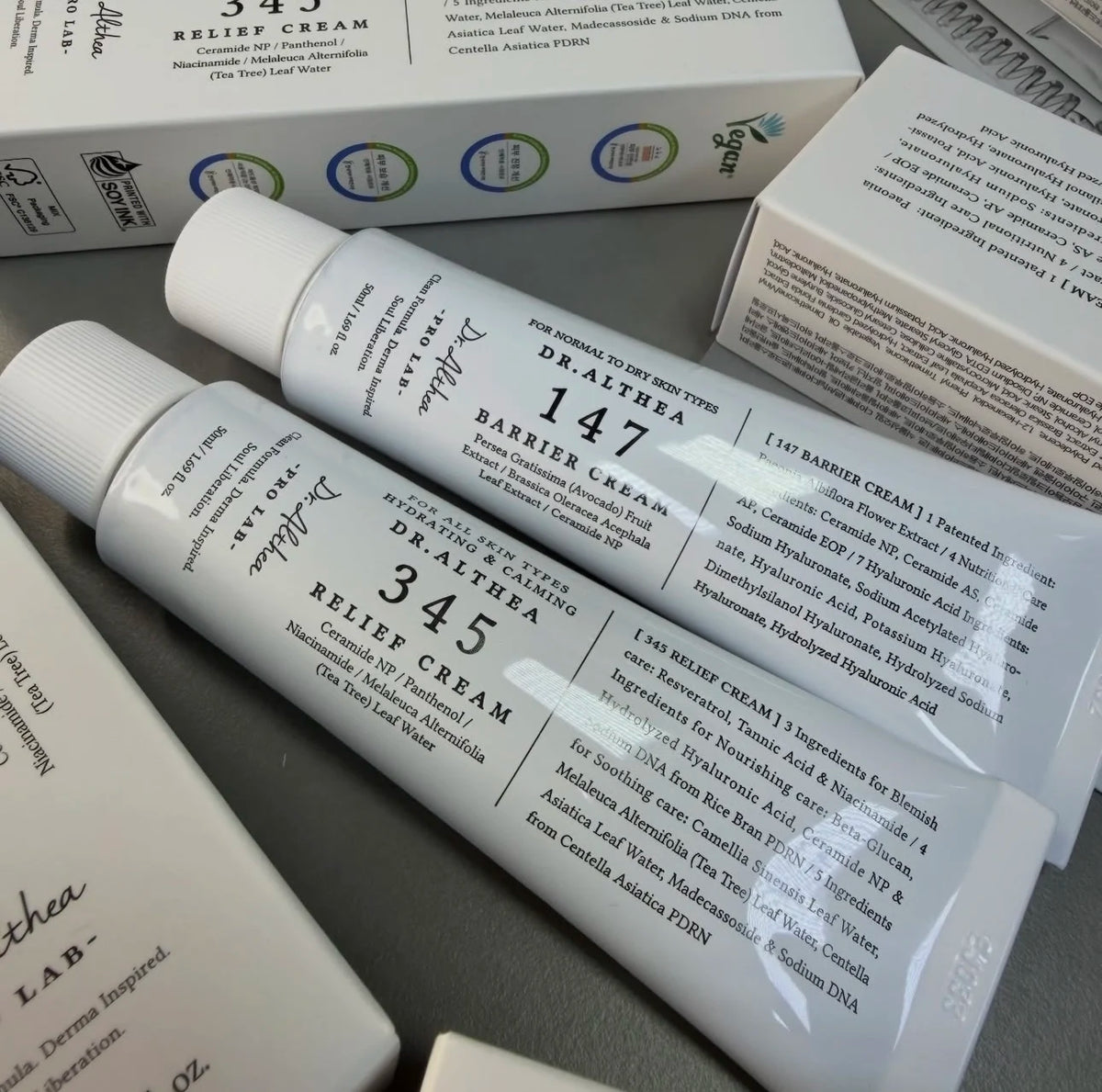 Dr. Althea 345 Relief Cream, 147 Cream, PDRN Reju 5000 & Jelly Mist – Korean Skincare