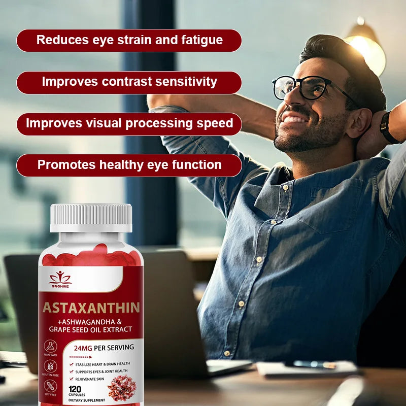 Astaxanthin 24mg Softgel Capsules – Antioxidant Supplement