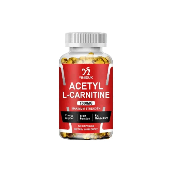 Yimiduk Acetyl L-Carnitine 1500mg Capsules – Energy & Cognitive Support Supplement, 120 Capsules