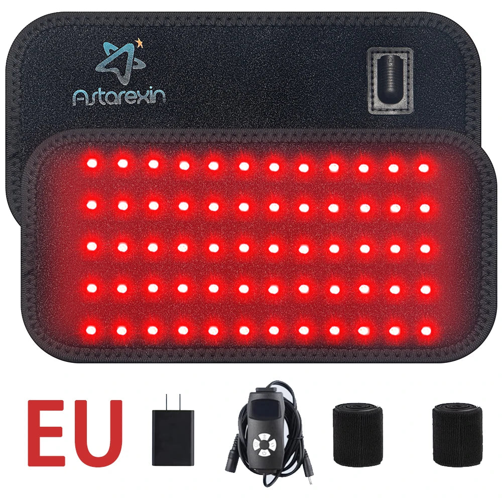 Red & Near-Infrared LED Light Therapy Belt – 660nm & 850nm Waist Wrap, 60 LEDs