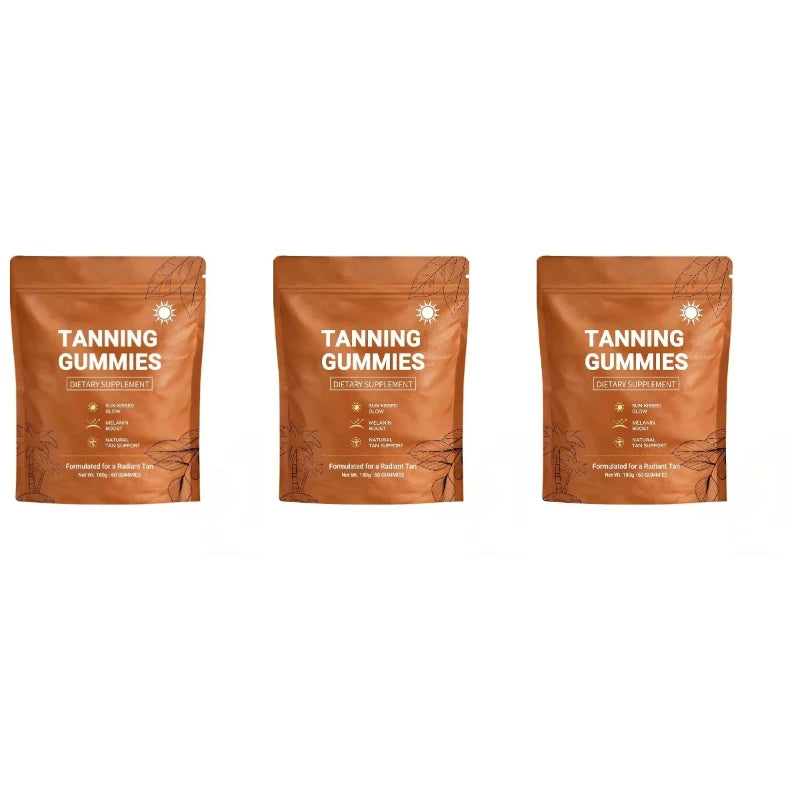 Sunless Tanning Gummies with Beta-Carotene – Bronzing Glow Support, 60 Gummies
