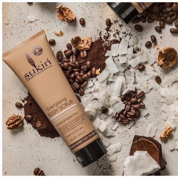Sukin Energizing Body Scrub with Coffee & Coconut 6.76 Fl Oz Pack of 3