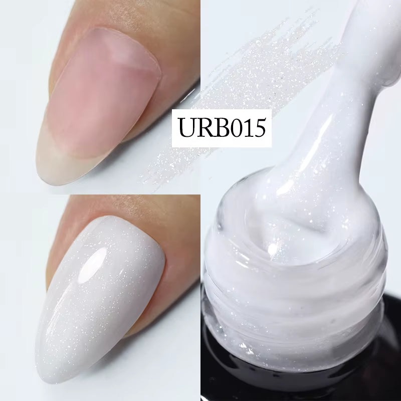 7Ml Nude Crystal Rubber Base Gel Natural Color Semi Permanent Soak off UV LED Gel Nail Art Varnish