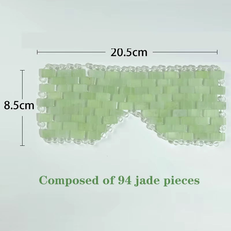 Natural Jade Eye Face Mask Massager Cooling Sleep Eye Facial Mask Relax Sleep Massager Cold Therapy Mask SPA Beauty Tool