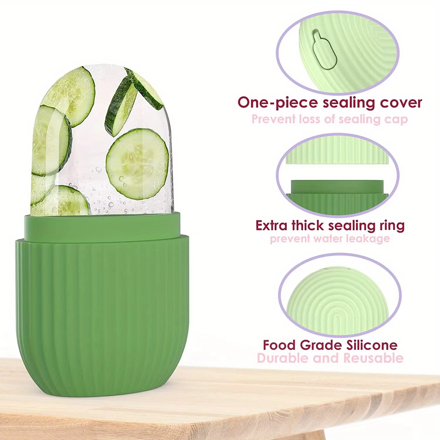 Reusable Ice Face Roller — De-Puffing, Soothing & Glow Boost — cooling ice face roller for de-puffing, soothing & glow boost | Skin Care Rollers | Beauty & Health,Massage & Relaxation,Massage Tools & Accessories | Dolcie Care
