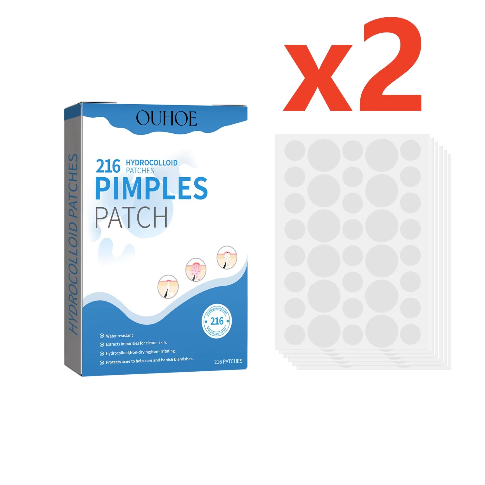 Invisible Acne Patches Removal Pimple Fade Acne Skin Care Stickers Concealer Face Spots Marks Waterproof Beauty Makeup Stickers
