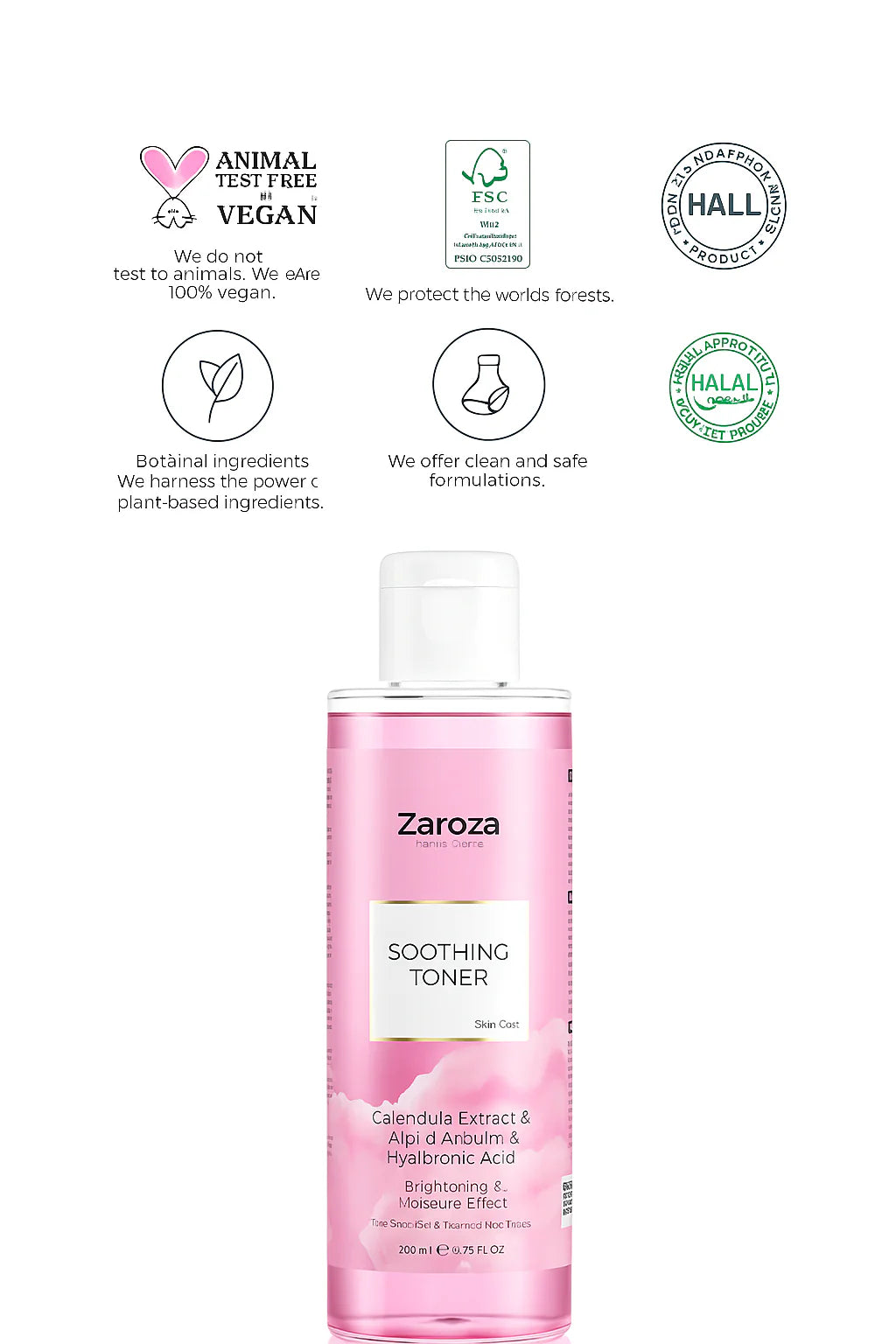 Pink Tonic Brightening Purifying and Moisturizing Toner Arbutin Soothing Toner 200 Ml