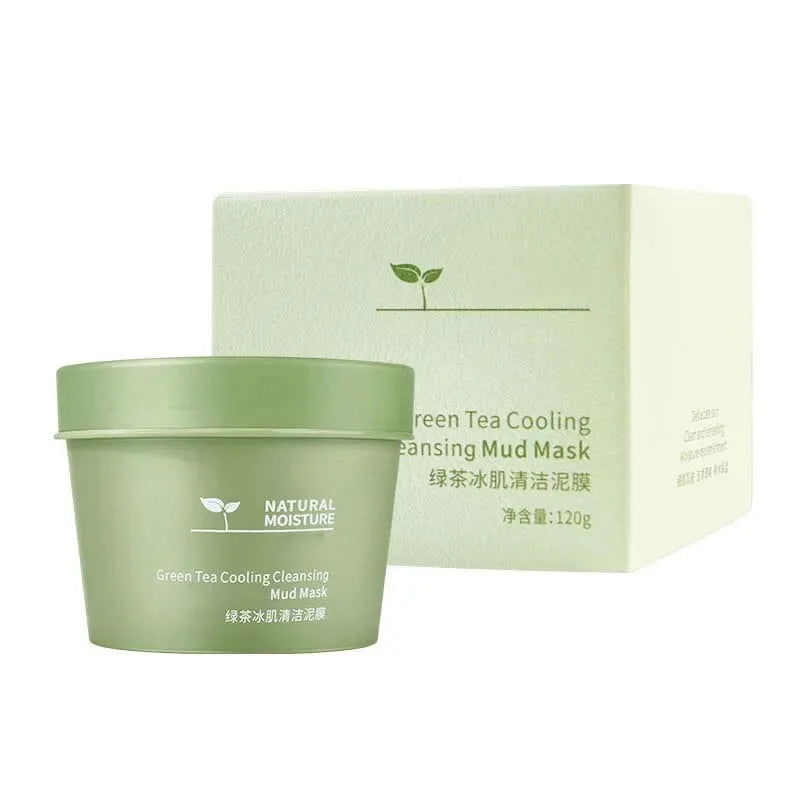 Green Tea Ice Mud Mask — Cleansing, Oil Control &amp; Hydrating 120g — cooling green tea mud mask for deep cleansing, oil control & hydration | Skin Care Masks & Peels | Beauty & Health,Face Care,Skin Care | Dolcie Care