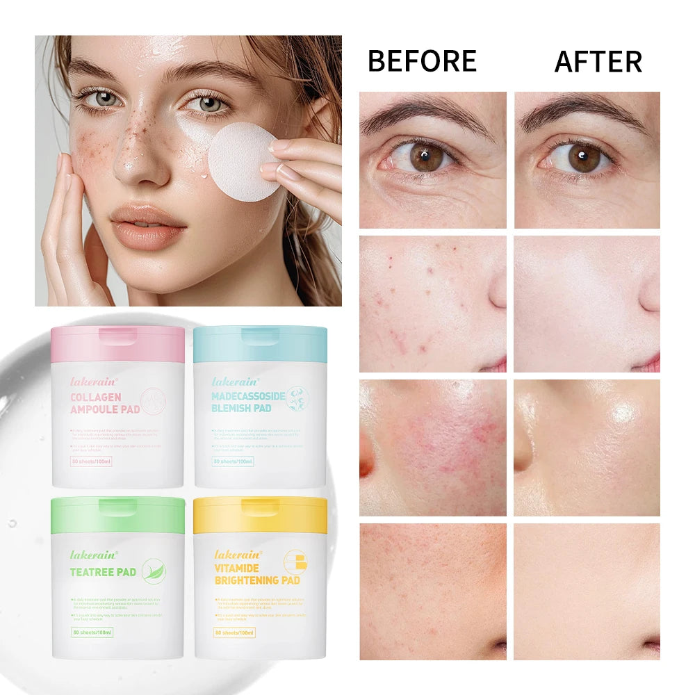 Cotton Facial Pads Toner Pads with Centella Asiatica to Improve Uneven Skin Tone Vegan Face Gauze Pads 60 Pads