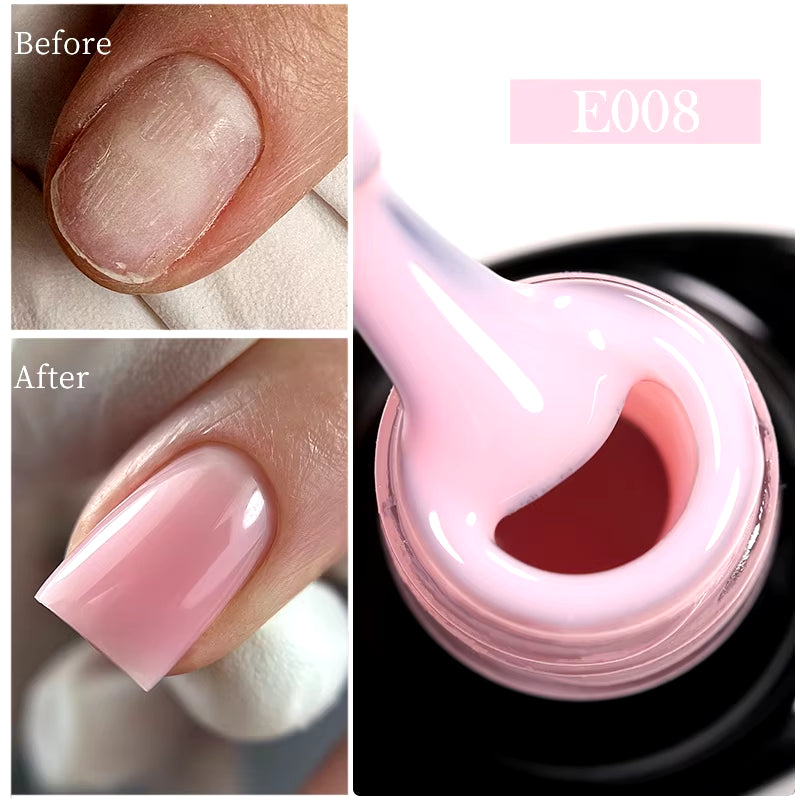 7Ml Nude Crystal Rubber Base Gel Natural Color Semi Permanent Soak off UV LED Gel Nail Art Varnish