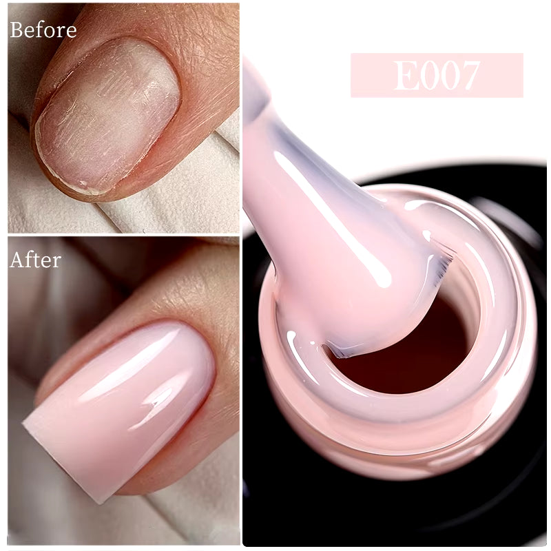 7Ml Nude Crystal Rubber Base Gel Natural Color Semi Permanent Soak off UV LED Gel Nail Art Varnish