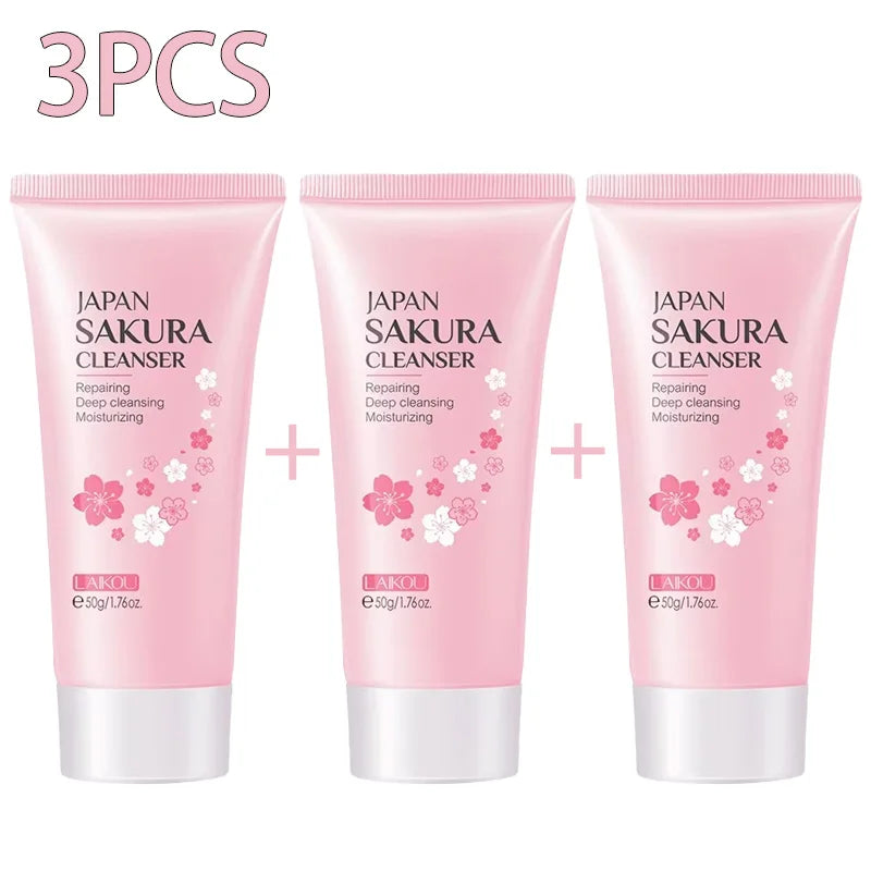 LAIKOU Sakura Brightening 6-Piece Skincare Set — sakura brightening 6-piece skincare set for radiance, hydration & even tone | Facial Cleansers | Beauty & Health,Face Care,Skin Care | Dolcie Care